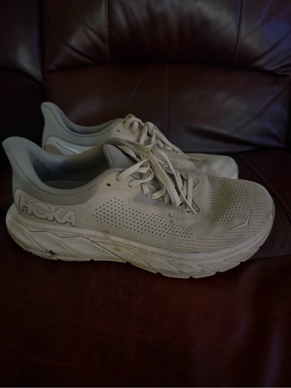 Hoka One One Men’s Running Shoes in Light Beige